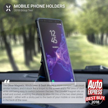 Olixar Magnetic Windscreen and Dashboard Mount Car Phone Holder - For Samsung Galaxy S22