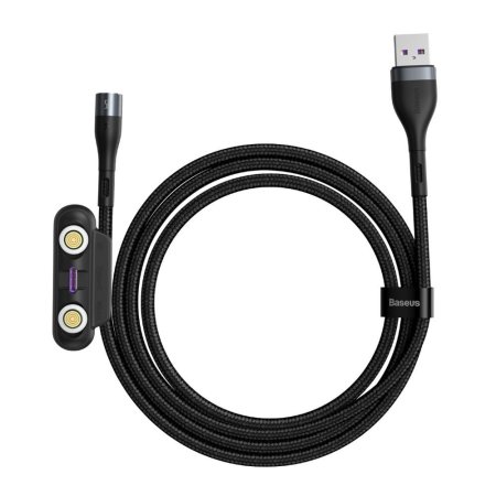 Baseus 3-in-1 Magnetic USB-A To USB-C/Micro-USB/Lightning 1m Cable - Black