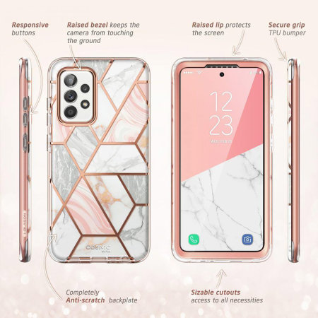 Supcase Cosmo Marble Rugged Case With Screen Protector - For Samsung Galaxy A53 5G