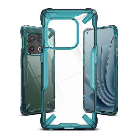 Ringke Fusion X Turquoise Green Tough Case - For OnePlus 10 Pro 5G
