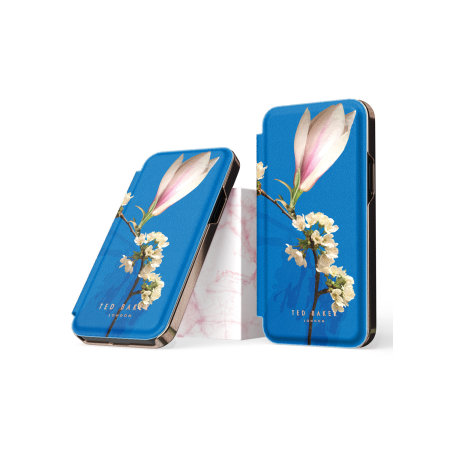 Ted Baker Harmony Blue Folio Case With Mirror - For iPhone 12