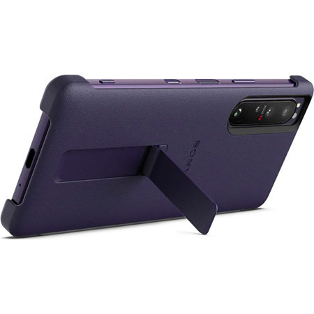 Official Sony Style Cover Protective Purple Stand Case - For Sony Xperia 1 III