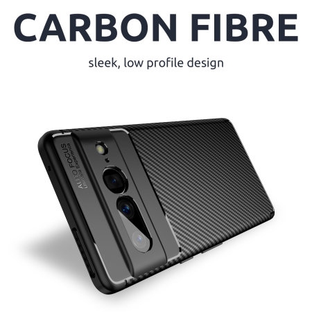 Olixar Black Carbon Fibre Case - For Google Pixel 7 Pro