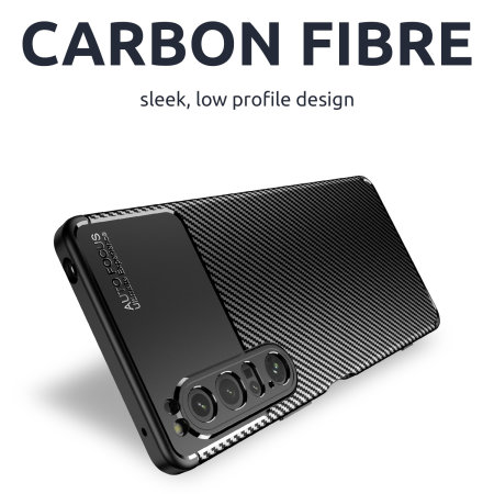 Olixar Black Carbon Fibre Case - For Sony Xperia 1 IV