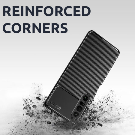 Olixar Black Carbon Fibre Case - For Sony Xperia 1 IV
