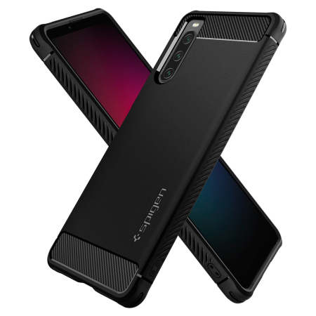 Spigen Rugged Armor Black Case - For Sony Xperia 10 IV