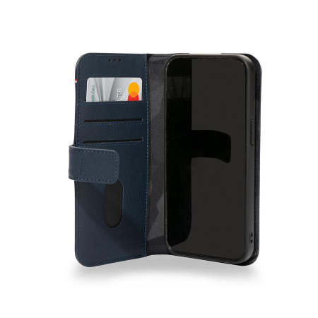 Decoded Navy Blue Detachable Leather Wallet Case - For iPhone 13 Pro