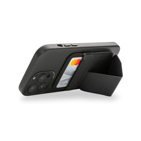 Decoded MagSafe Card Sleeve and Phone Stand - Black
