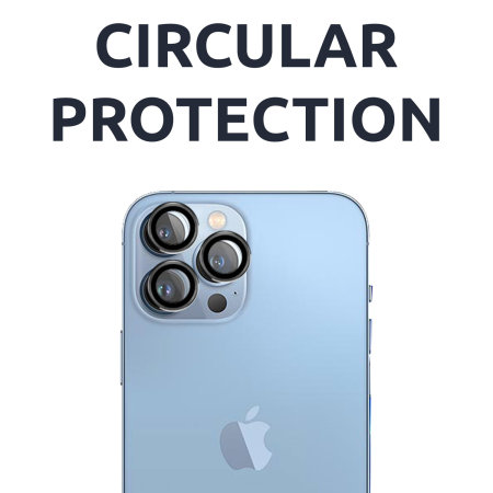 Olixar Graphite Metal Ring Camera Lens Protector - For iPhone 13 Pro Max