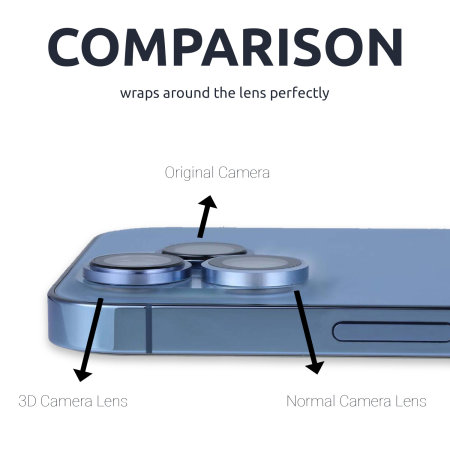 Olixar Sierra Blue Metal Ring Camera Lens Protector  - For iPhone 13 Pro