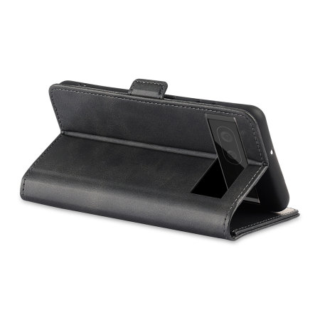Olixar Black Leather-Style Wallet Stand Case - For Google Pixel 7