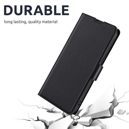 Olixar Eco-Leather Black Wallet Stand Case - For Google Pixel 7 Pro