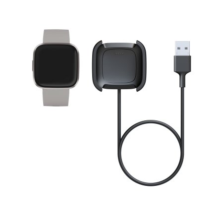 Official Fitbit Black Charging Cable - For Fitbit Versa 2