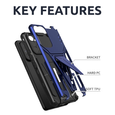 Olixar Blue Tough Stand Case - For Samsung Galaxy A53