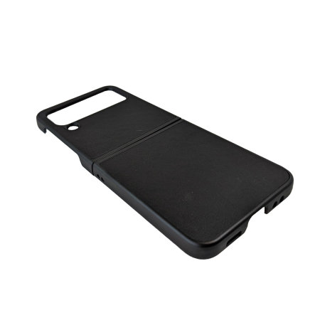 Olixar Genuine Leather Black Case - For Samsung Galaxy Z Flip4