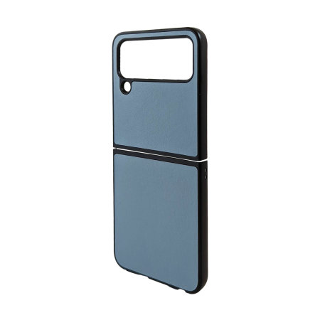 Olixar Genuine Leather Blue Case - For Samsung Galaxy Z Flip4