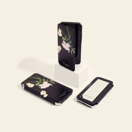 Ted Baker Elderflower Black Case With Mirror - For iPhone 14 Plus