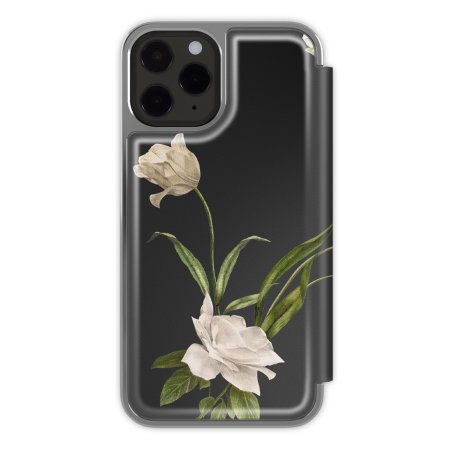 Ted Baker Elderflower Black Case With Mirror - For iPhone 14 Pro Max