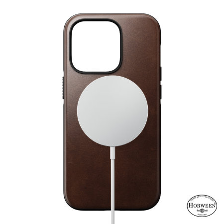 Nomad Horween Leather Rustic Brown Protective Case - For iPhone 14 Pro