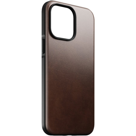 Nomad Horween Leather Rustic Brown Protective Case - For iPhone 14 Pro Max