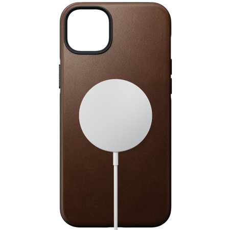 Nomad Leather Modern Rustic Brown Protective Case - For iPhone 14 Plus