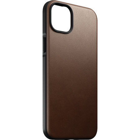 Nomad Leather Modern Rustic Brown Protective Case - For iPhone 14 Plus