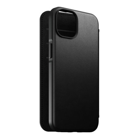 Nomad Leather Modern Folio Black Case - For iPhone 14