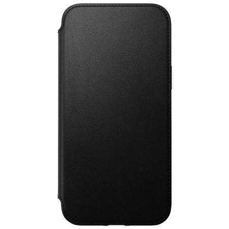 Nomad Leather Modern Folio Protective Black Case - For iPhone 14 Plus