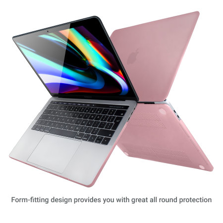 Olixar Tough Protective Clear Pink Case - For MacBook Pro 2022 M2 Chip