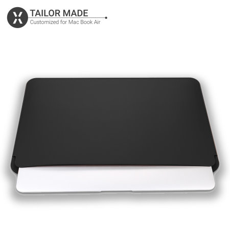 Olixar Black Leather-Style Sleeve - For MacBook Pro 2022 M2 Chip