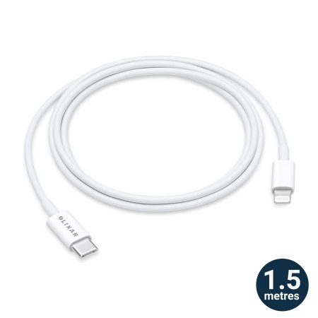 Olixar 1.5m White 27W USB-C To Lightning Cable - For iPhone