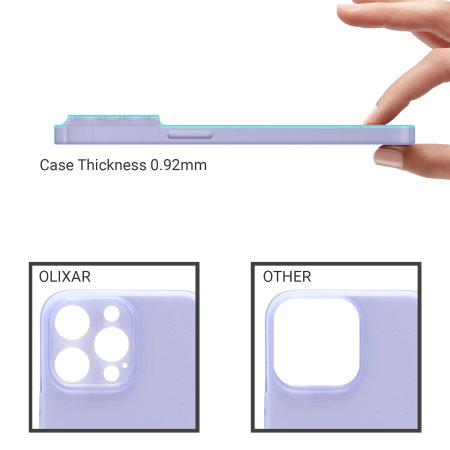 Olixar Ultra-Thin Matte Purple Case - For iPhone 14 Pro