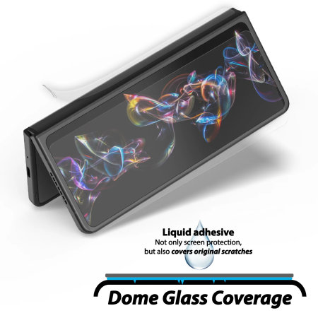 Whitestone Dome 2 Pack UV Tempered Glass Screen Protector + Hinge Film - For Samsung Galaxy Fold4