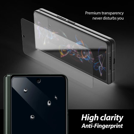 Whitestone Dome 2 Pack EZ Glass Front Screen Protector + Camera Protector + Film Hinge Protector  - For Samsung Galaxy Fold 4