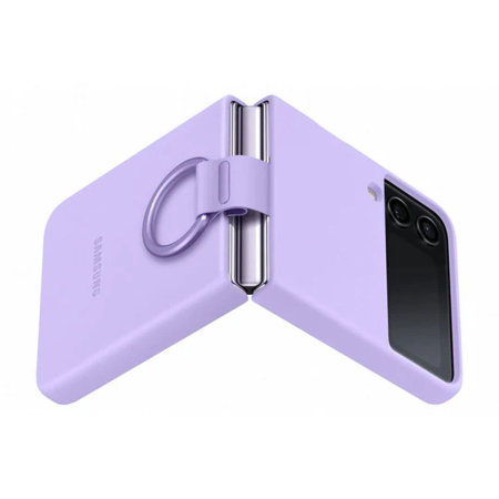 Official Samsung Bora Purple Silicone Ring Case - For Samsung Galaxy Z Flip4