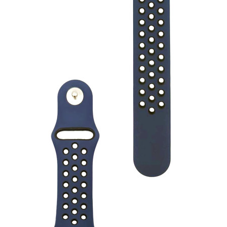 Olixar Midnight Blue And Black Double Silicone Sports Strap (Size L) - For Apple Watch Series 1 42mm