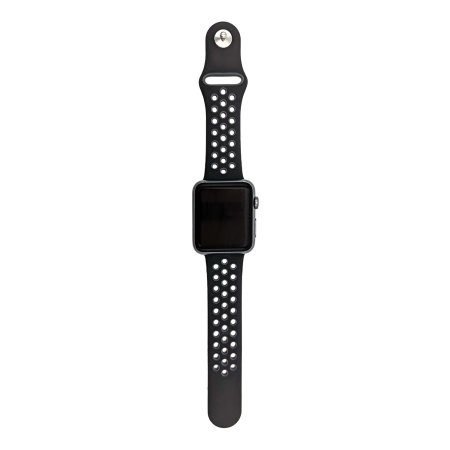 Olixar Black and Dark Grey Double Silicone Sports Strap (Size L) - For ...