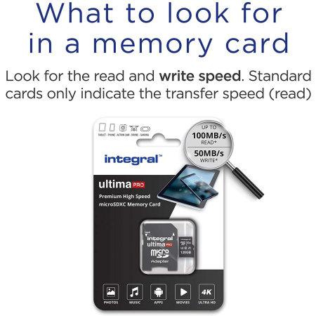 Integral 128GB Micro SDXC High-Speed Class 10 Memory Card - For Sony Xperia 1 IV