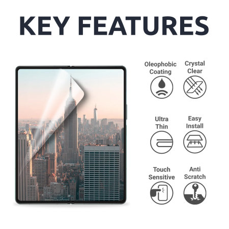 Olixar Front and Back Film Screen Protectors - For Samsung Galaxy Z Fold4