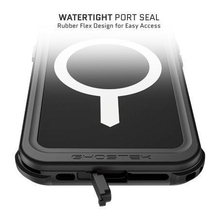Ghostek Nautical MagSafe Compatible Black Waterproof Case - For iPhone 14