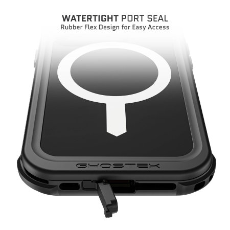 Ghostek Nautical MagSafe Compatible Black Waterproof Case - For iPhone 14 Pro