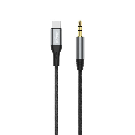 Dudao USB-C To 3.5mm Black/Grey 1m Aux Audio Cable