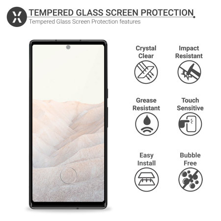 Olixar 2 Pack Tempered Glass Screen Protector - For Google Pixel 6 Pro