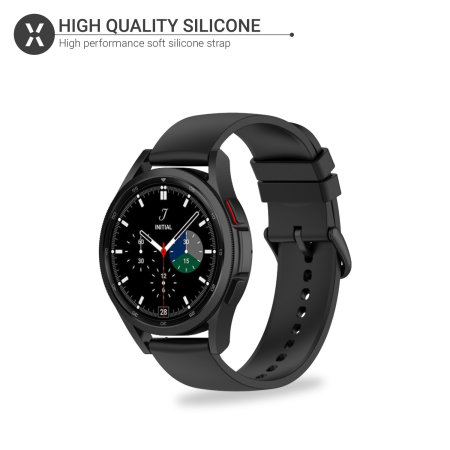 Olixar M/L Soft Silicone Black Strap - For Samsung Galaxy Watch 5 Pro