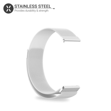 Olixar M/L Milanese Silver Strap - For Samsung Galaxy Watch 5