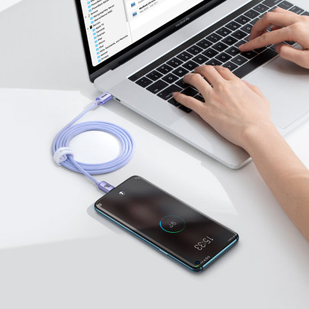 Baseus 100W USB-C to USB-C Fast Charge & Sync Purple Cable - 1.2m