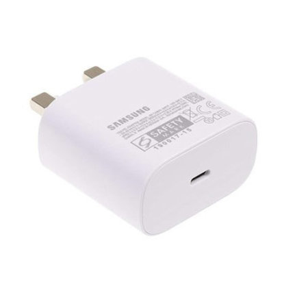 Retail Packed - Official Samsung 25W PD USB-C UK Wall Charger - White (Dnl)