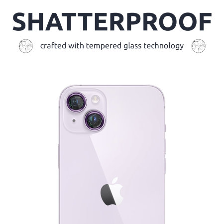Olixar Purple Metal Ring Camera Lens Protector - For iPhone 14 Plus