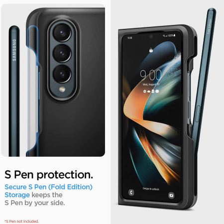 Samsung - Standing Cover with S Pen for Galaxy Z Fold4 - BLACK.