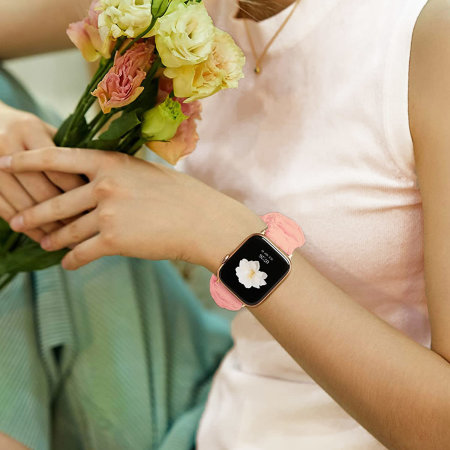 Olixar Apple Watch Peach Scrunchies Band - For Apple Watch SE 44mm